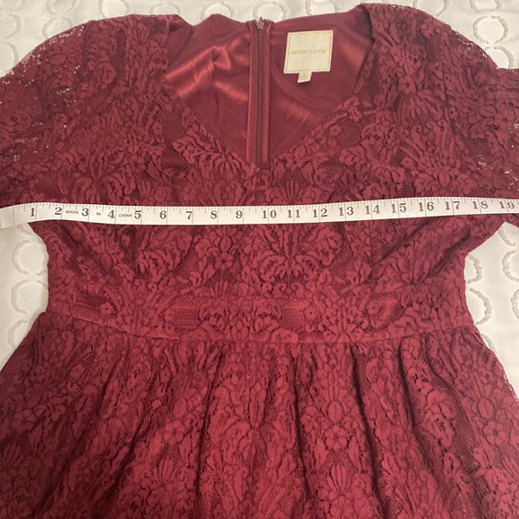 ModCloth Through the Bluebells Wine Lace Dress - Picture 7 of 8